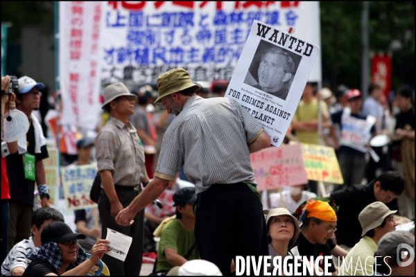 Manifestation contre le G8 a Sapporo