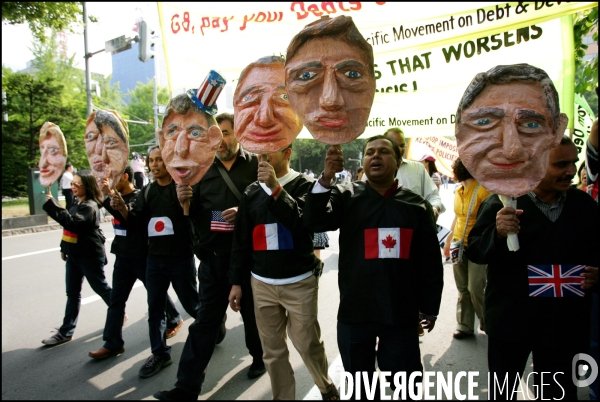 Manifestation contre le G8 a Sapporo