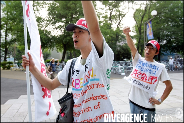 Manifestation contre le G8 a Sapporo