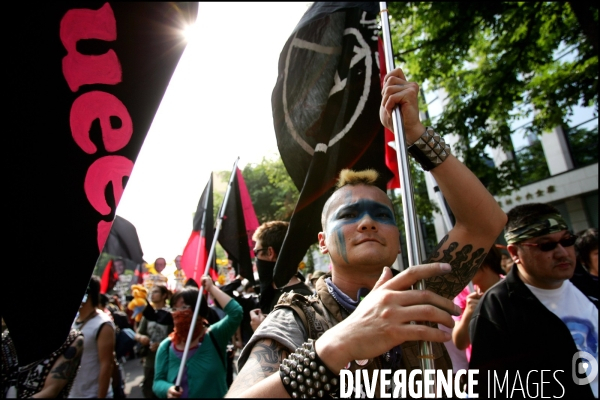 Manifestation contre le G8 a Sapporo