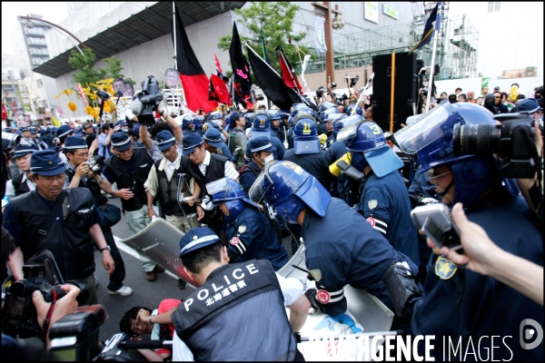 Manifestation contre le G8 a Sapporo