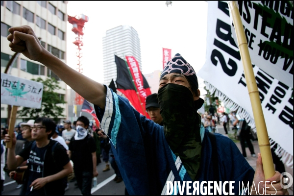 Manifestation contre le G8 a Sapporo