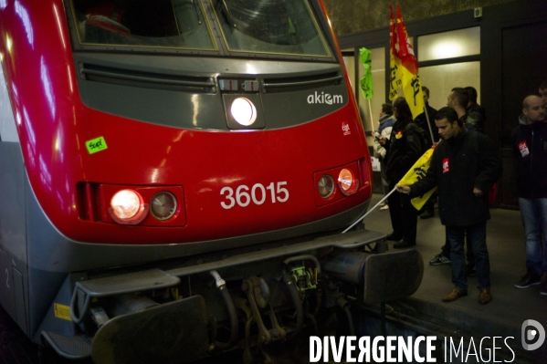 Paris : Manifestation contre la liberalisation du chemin de fer