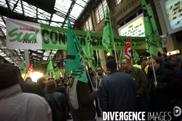 Paris : Manifestation contre la liberalisation du chemin de fer