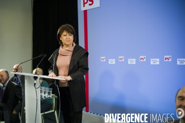 Paris : Voeux 2012 de Martine Aubry.