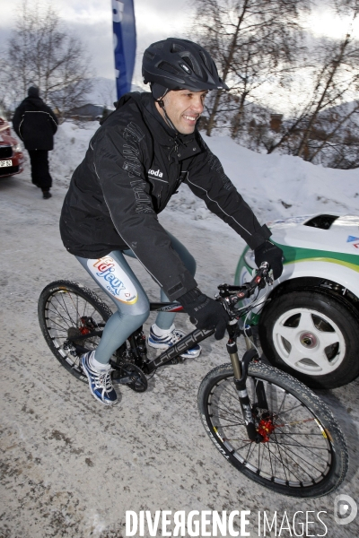 Le Team Skoda - Castrol avec Richard VIRENQUE, en VTT à l Alpe d Huez.