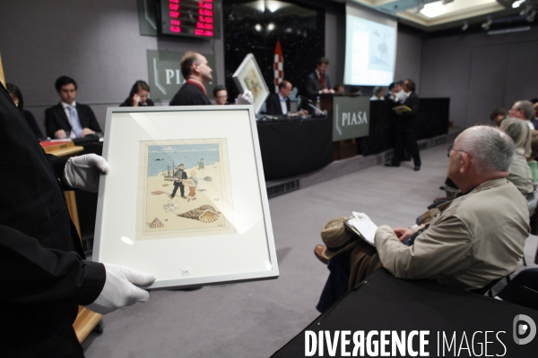 Vente HERGE organisée par la société de vente Piasa et Moulinsard S.A, à Drouot Montaigne