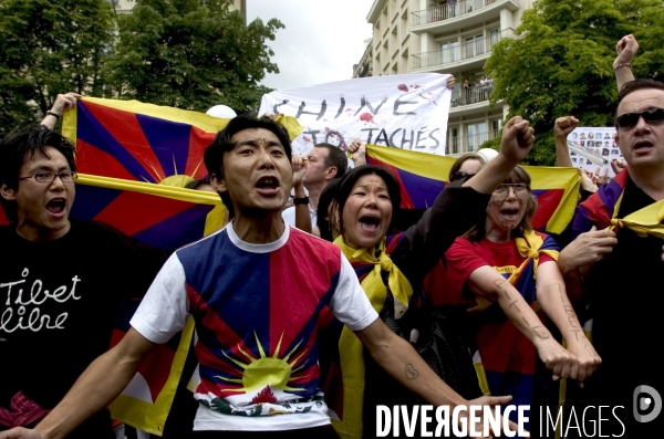 Manifestation contre la repression chinoise au Tibet.