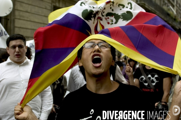 Manifestation contre la repression chinoise au Tibet.