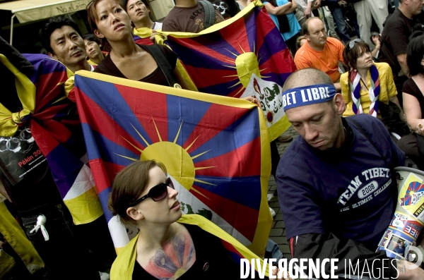 Manifestation contre la repression chinoise au Tibet.