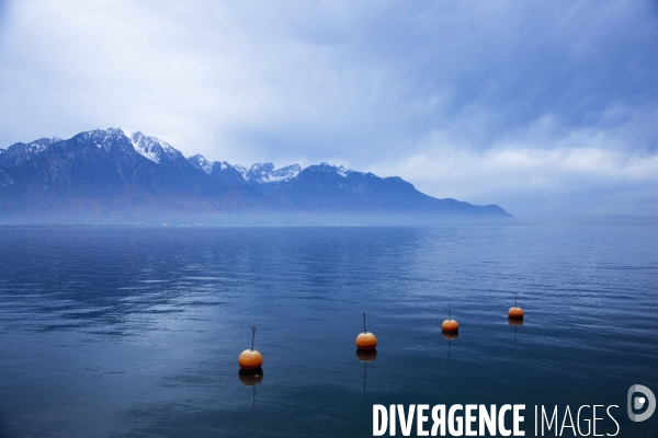 Petit matin sur les bords du lac Léman à Montreux