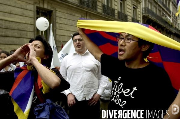 Manifestation contre la repression chinoise au Tibet.