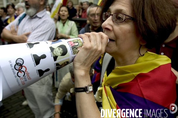 Manifestation contre la repression chinoise au Tibet.