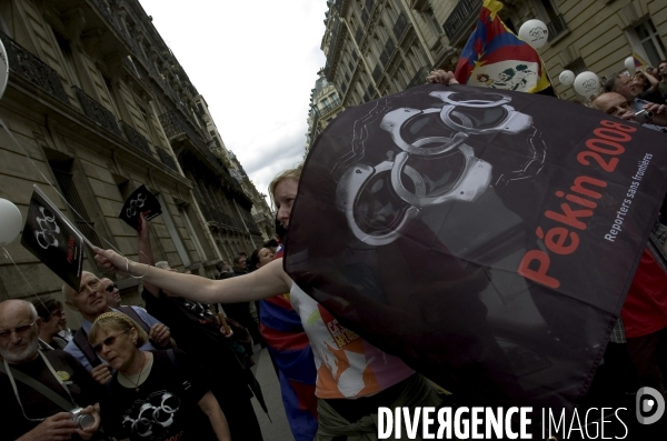 Manifestation contre la repression chinoise au Tibet.