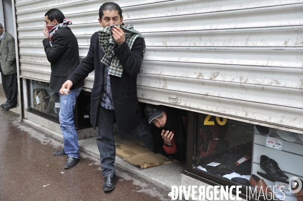 Manifestation et violence policiere a tunis