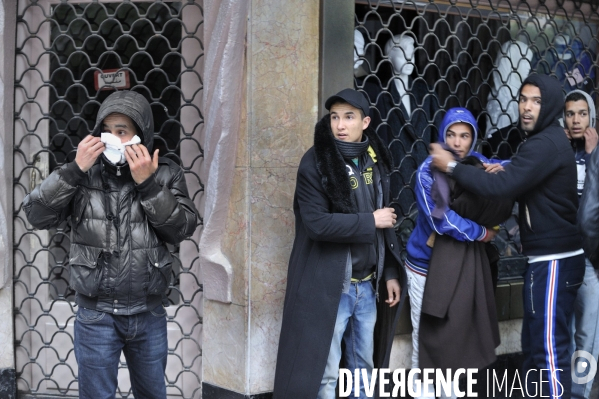 Manifestation et violence policiere a tunis