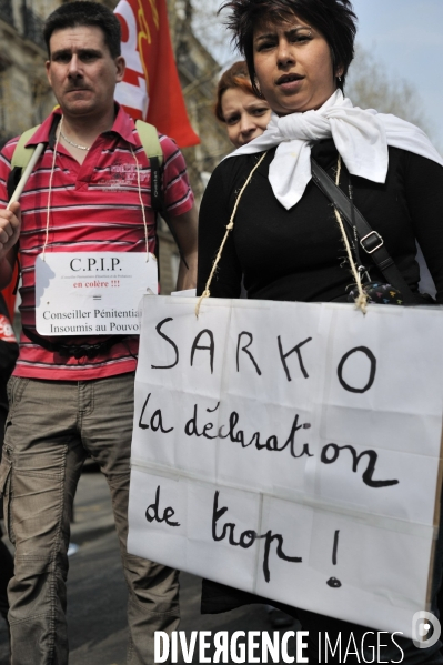 Magistrats et personnels de justice en coleres.