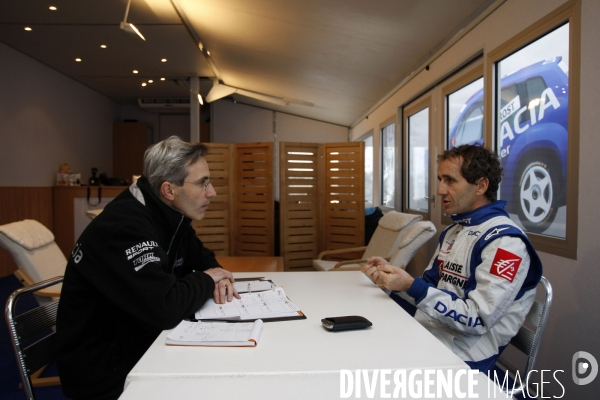 Alain PROST avec le Team DACIA au Trophée Andros.