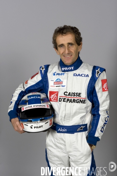 Alain PROST avec le Team DACIA au Trophée Andros.