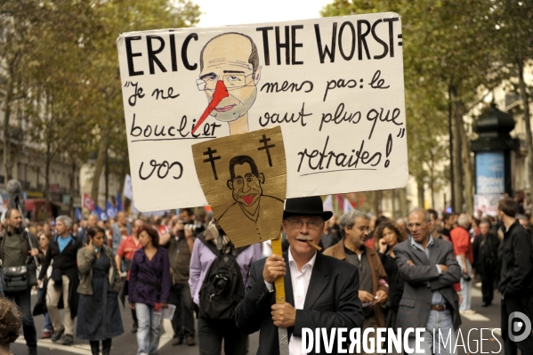 Manifestation contre le projet de loi sur les retraites