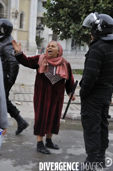 Milices d habitants et police a la chasse aux voleurs a tunis.