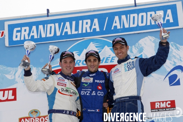 Nicolas et Alain PROST, sur la plus haute marche du podium, en Andorre.