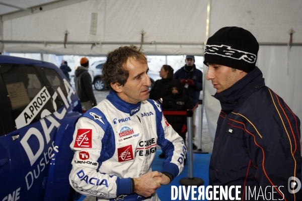 Nicolas et Alain PROST, sur la plus haute marche du podium, en Andorre.