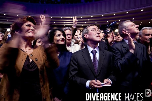 Nicolas sarkozy a la mutualite au soir du premier tour des elections presidentielles 2012