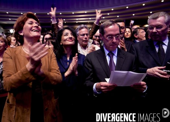 Nicolas sarkozy a la mutualite au soir du premier tour des elections presidentielles 2012