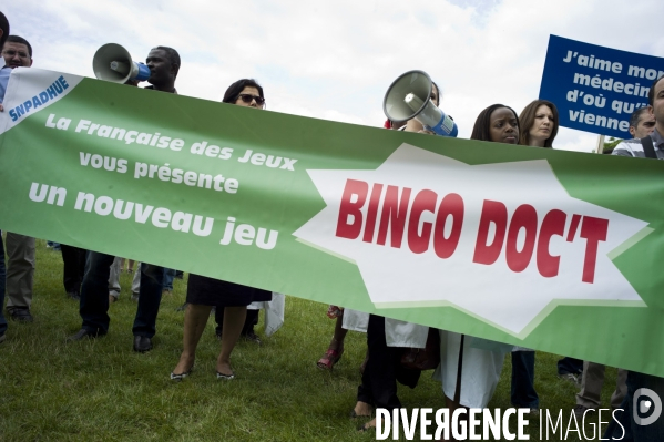 Manifestation des médecins diplômés à l étranger.