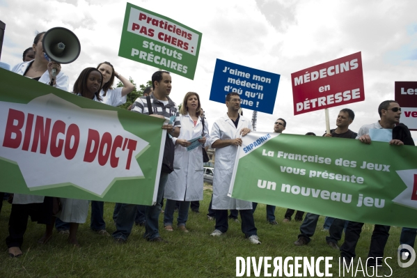 Manifestation des médecins diplômés à l étranger.