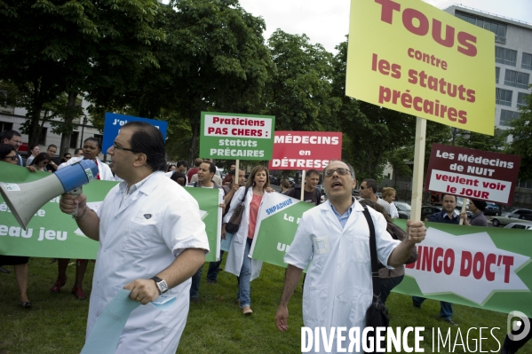 Manifestation des médecins diplômés à l étranger.