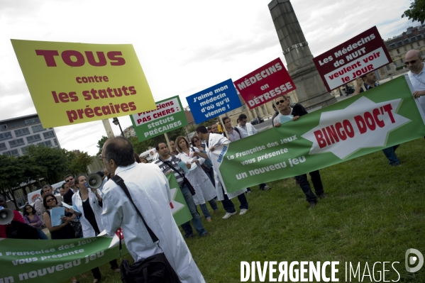 Manifestation des médecins diplômés à l étranger.