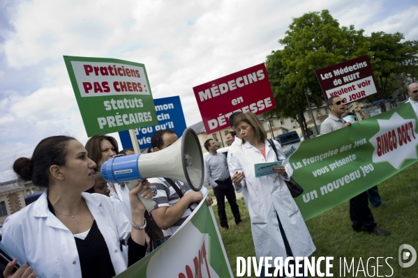 Manifestation des médecins diplômés à l étranger.