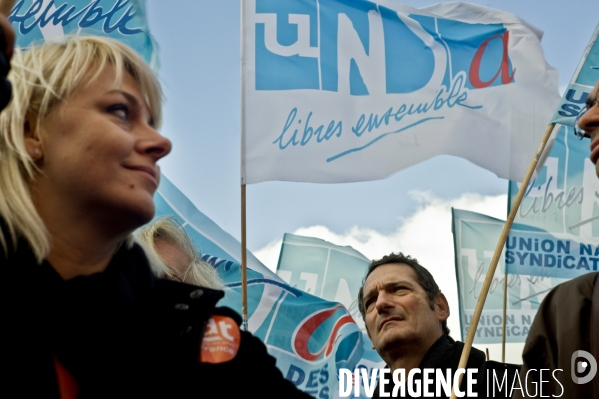 Manifestation intersyndicale contre le plan d austérité.