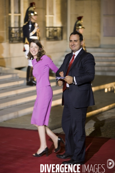 Nicolas Sarkozy et Carla Bruni-Sarkozy reçoivent le Président Irakien Jalal Talabani et son Epouse Hero Talabani pour un diner d Etat