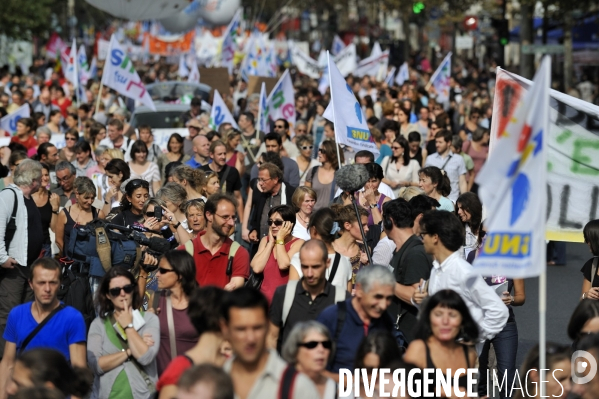 Manifestation de l enseignement du public et du prive.