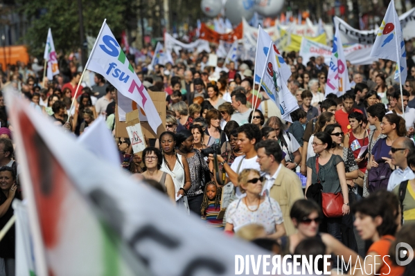 Manifestation de l enseignement du public et du prive.