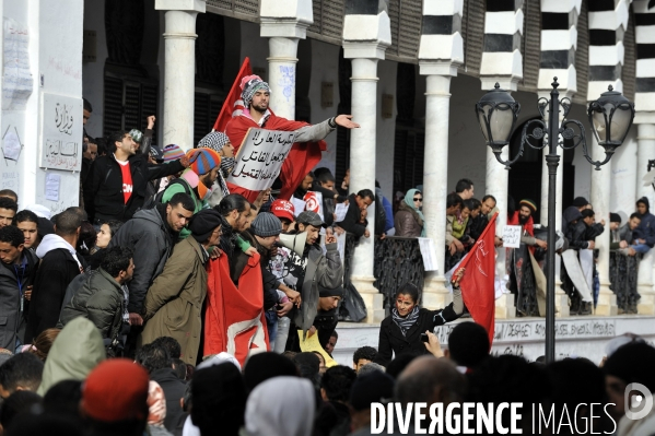 Nouvelle occupation de la kasbah de tunis