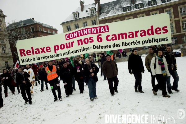 Procès en appel des six salariés de Continental.