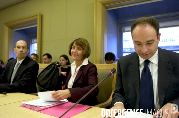 Christine Albanel et Eric Woerth devant la Commission spéciale de l audiovisuel.