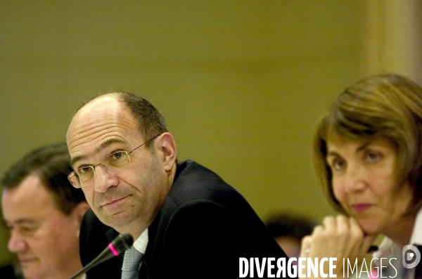 Christine Albanel et Eric Woerth devant la Commission spéciale de l audiovisuel.