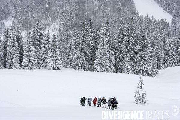 Randonnee en raquettes a neige en baviere