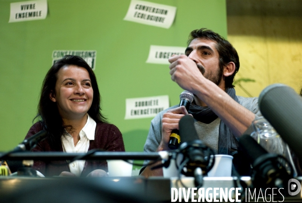 Cécile Duflot présente ses voeux à la presse.