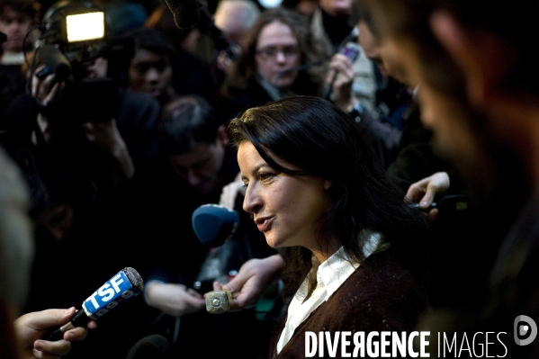 Cécile Duflot présente ses voeux à la presse.