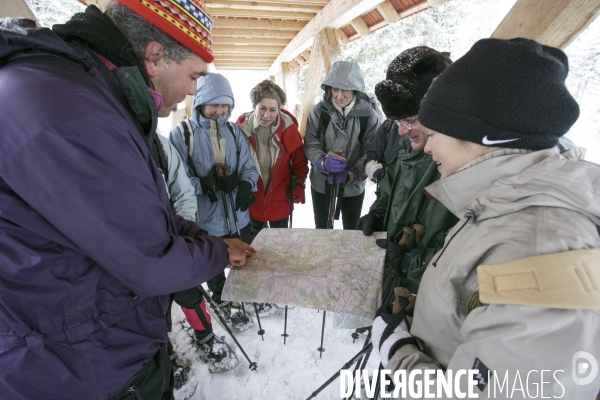 Randonnee en raquettes a neige en baviere