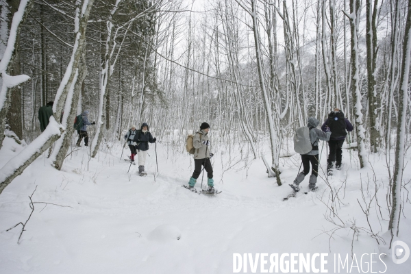 Randonnee en raquettes a neige en baviere