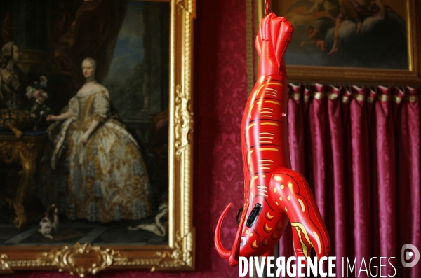 Exposition de l artiste New-Yorkais Jeff Koons dans les appartements royaux et les jardins du Chateau de Versailles