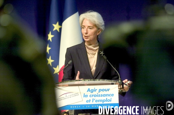 Conférence de presse de Christine Lagarde.