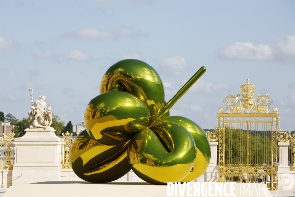 Exposition de l artiste New-Yorkais Jeff Koons dans les appartements royaux et les jardins du Chateau de Versailles